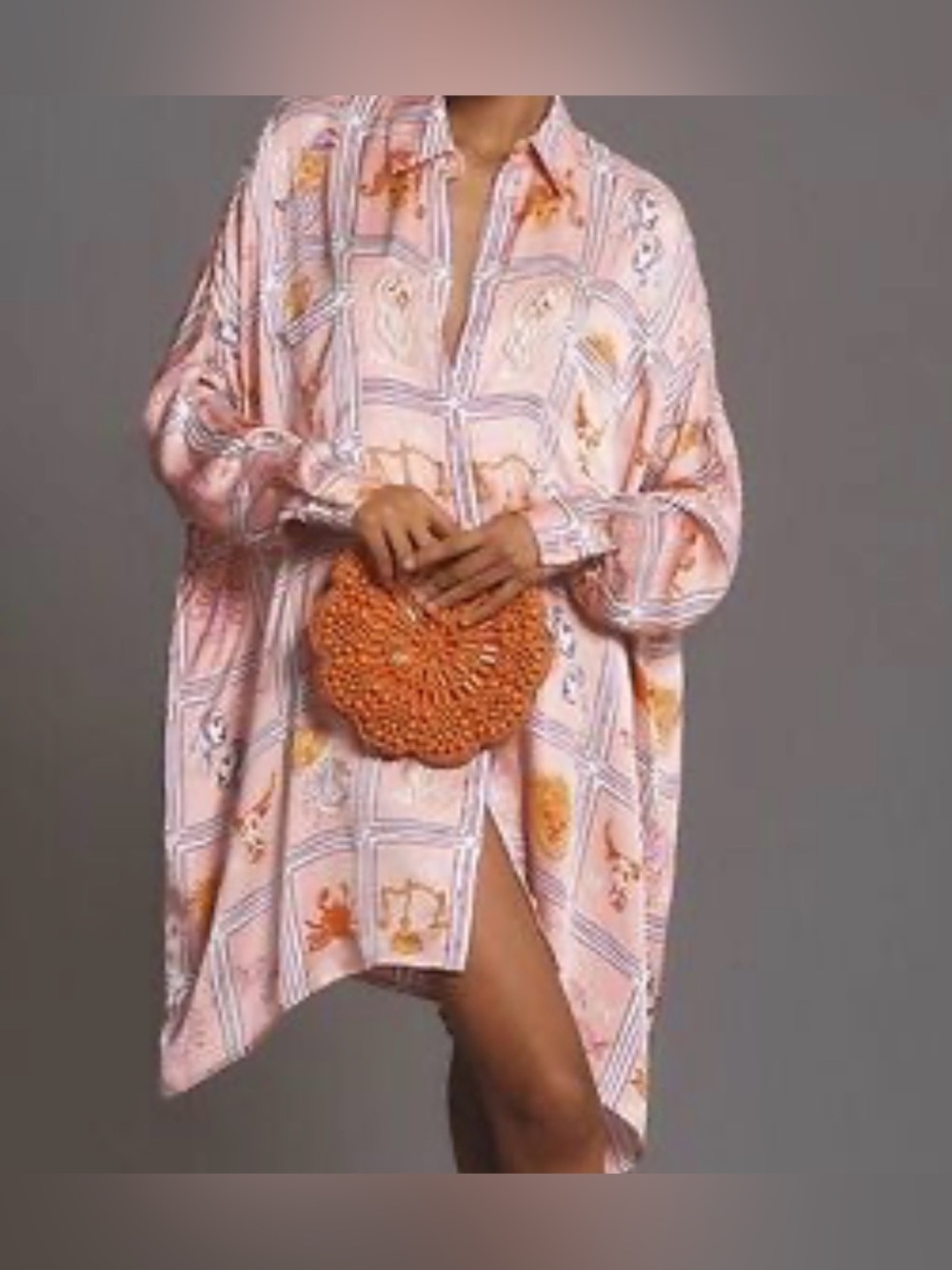 Anthropologie Corey Lynn Calter Long Sleeve Printed Mini Shirt Dress
